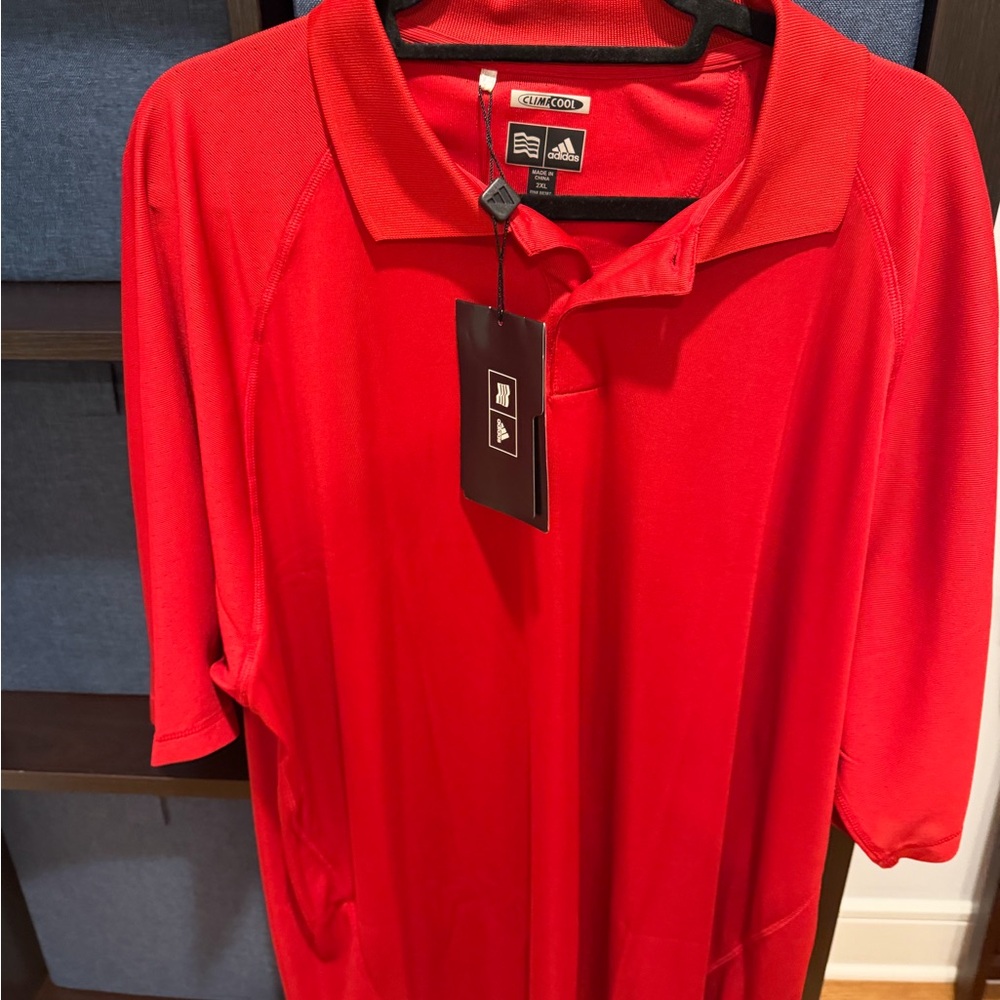 adidas Men’s Bright Red Polo Shirt